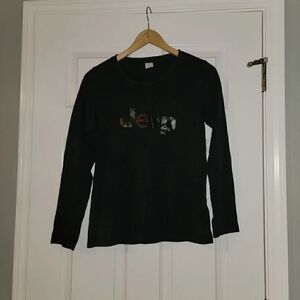Jeep long-sleeve shirt Top black size medium